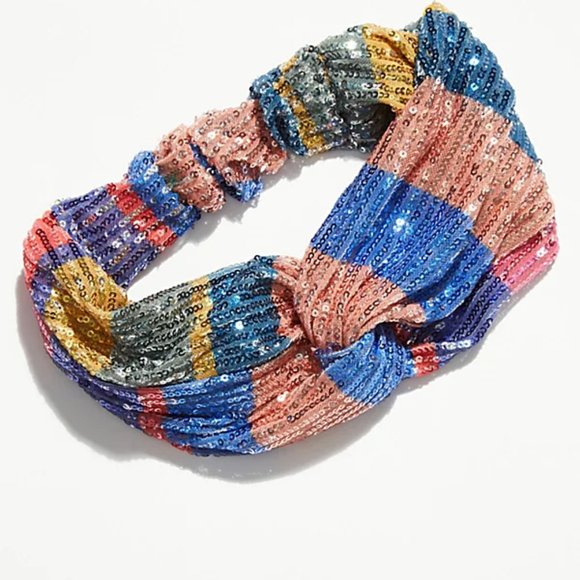 Curried Myrrh Vera Turban in Bright Stripe